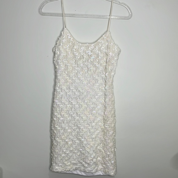Frederick's of Hollywood Dresses & Skirts - Fredericks of Hollywood sexy white sequin mini dress